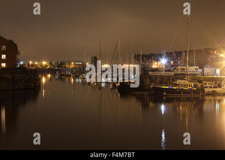 La nuit Marina Liverpool Banque D'Images