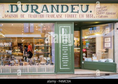 L'Durandeu pâtisserie et boulangerie (Boulanger) shop à Gréoux les Bains Provence France Banque D'Images