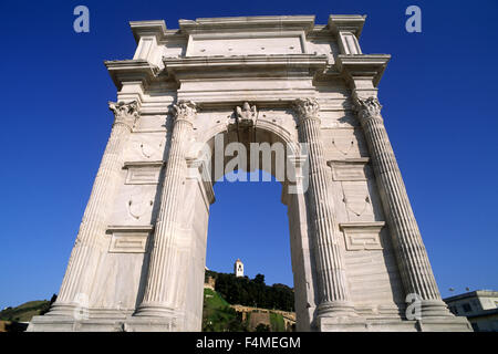 Italie, le Marche, Ancône, arche de Trajan Banque D'Images