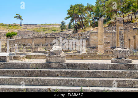 Kamiros ruines. Rhodes, Grèce Banque D'Images