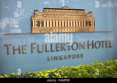 Le Fullerton Hotel, Singapore Banque D'Images