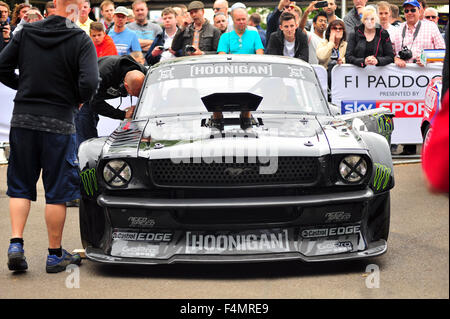 Ken Block's Ford Mustang Hoonicorn au Goodwood Festival of Speed au Royaume-Uni. Banque D'Images