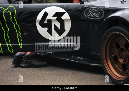 Ken Block's Ford Mustang Hoonicorn au Goodwood Festival of Speed au Royaume-Uni. Banque D'Images