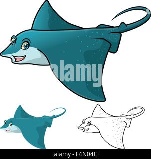 Qualité élevé Eagle Ray Personnage : Télévision Design et Art Version en ligne Illustration de Vecteur
