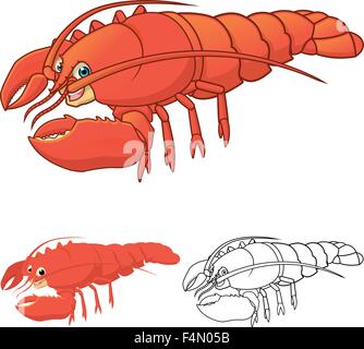 Personnage de homard de haute qualité : Télévision Design et Art Version en ligne Illustration de Vecteur