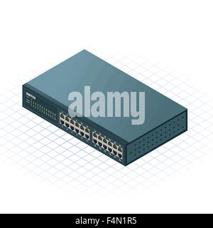 Commutateur isométrique Vector Illustration Illustration de Vecteur