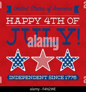 Independence Day Star carte en format vectoriel. Illustration de Vecteur