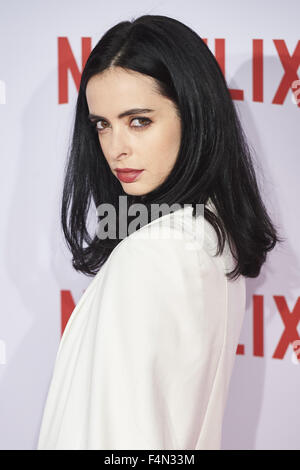 Madrid, Espagne. 20 Oct, 2015. KRYSTEN RITTER assiste à la présentation de l'Espagne Netflix Tapis Rouge à El Matadero de Madrid Crédit : Jack Abuin/ZUMA/Alamy Fil Live News Banque D'Images