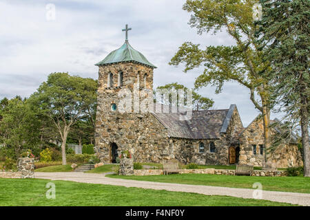 Belle vieille brique St. Anne Episcopal Church à Kennebunkport en USA Banque D'Images