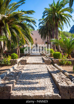 Jardines de Alfabia, maison avec jardins, Serra de Alfàbia, Mallorca, Espagne Banque D'Images