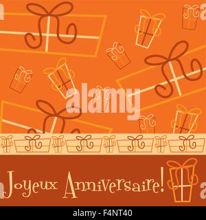 'Happy Birthday' lumineux présent card en format vectoriel. Illustration de Vecteur