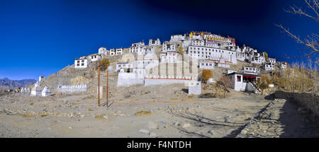 Vue pittoresque du monastère Thiksey au Ladakh, Inde Banque D'Images