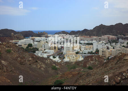 Regardez la vieille ville de Muscat Banque D'Images