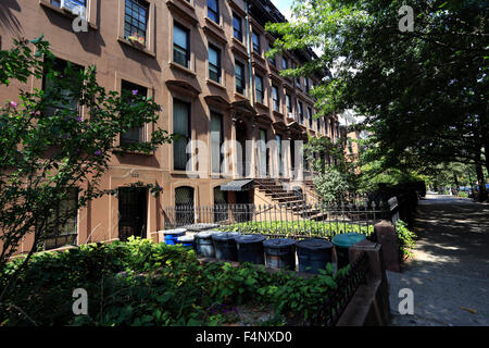 Appartements Brownstone Lafayette Avenue. dans la section de Fort Greene Brooklyn New York City Banque D'Images