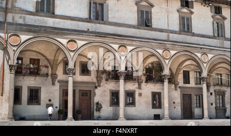 L'Ospedale degli Innocenti de l'hôpital ,des innocents, Spedale degli Innocenti conçu par Filippo Brunelleschi Banque D'Images