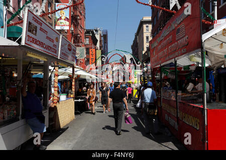 Fête de San Gennaro, Mulberry St. Little Italy Manhattan New York Banque D'Images