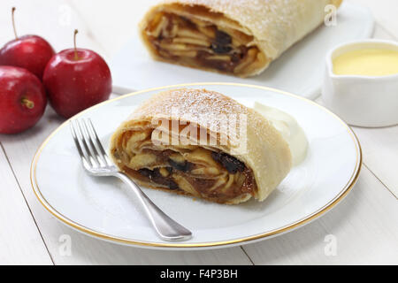 Des apfelstrudel, strudel aux pommes,Autriche Allemagne food Banque D'Images