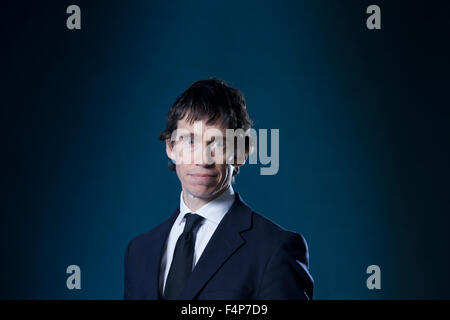 Rory Stewart, universitaire, auteur et homme politique conservateur, à l'Edinburgh International Book Festival 2015. Banque D'Images