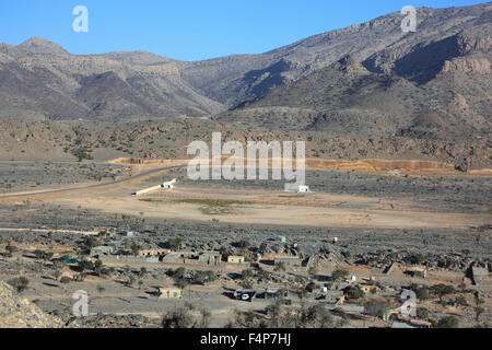 Wadi dans le Djebel Shams, Oman Banque D'Images