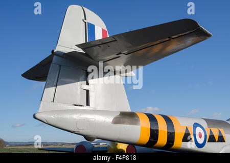 Unité de queue Gloster Meteor F8 fighteraircraft Banque D'Images