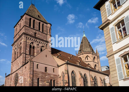 L'église luthérienne de Saint Thomas / église Saint-Thomas de Strasbourg, Alsace, France Banque D'Images