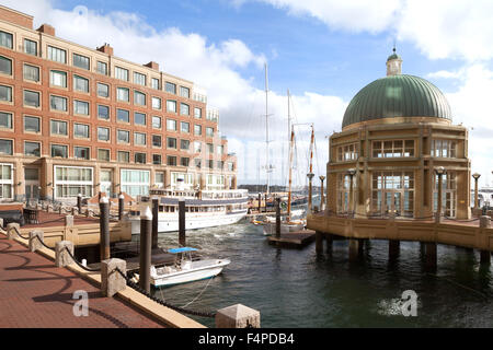 Rowes Wharf, le port de Boston, Boston, Massachusetts, USA Banque D'Images