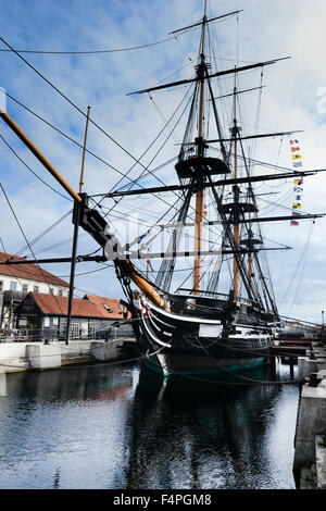 HMS Trincomalee fait maintenant partie du Musée National de la Marine royale de la famille. Banque D'Images