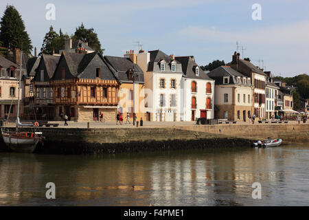 France, Bretagne, Auray, Vieille Ville au port, Waterfront Banque D'Images