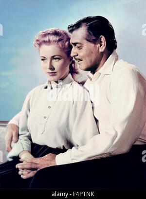 Eleanor Parker et Clark Gable / Le Roi et quatre reines / 1956 réalisé par Raoul Walsh [United Artists] Banque D'Images