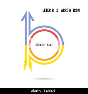 L'icône de création lettre B Modèle de conception de logo abstrait. L'éducation et d'affaires de l'entreprise logotype création symbole. Banque D'Images