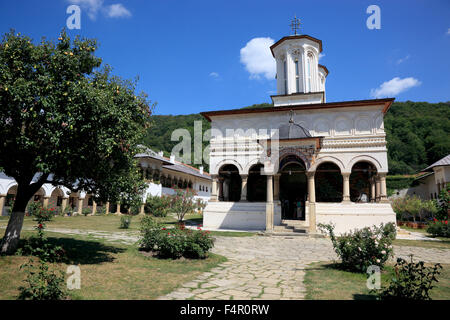 Horezu monastère Hurezi, dans l'ouest de la Valachie, en Roumanie, au pied des montagnes des Carpates. Le monastère a été construit en Banque D'Images