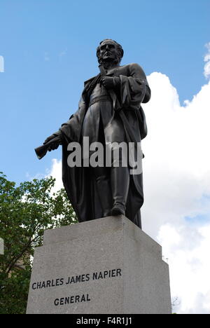 Statue de Sir Charles Napier à Londres, Angleterre Banque D'Images