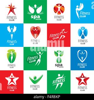 Plus grande collection de logos vectoriels pour des clubs de fitness Illustration de Vecteur