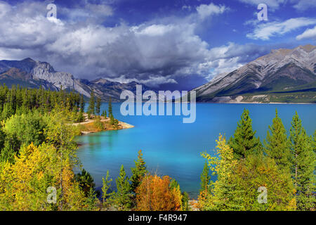 Le lac Emerald, Yoho, Jasper, parc national, la Colombie-Britannique, l'été, lac, province, Pont naturel Canyon, canyonwater, rivière, Banque D'Images