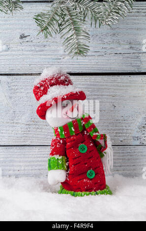 Décoration de Noël encore la vie avec fond de bois Banque D'Images