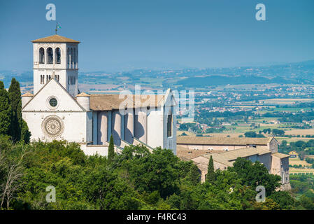 Basilique de San Francesco d'Assisi, Assisi, Umbria, Italie, Union européenne, Europe Banque D'Images