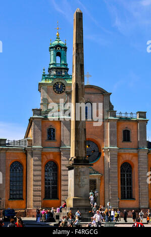 Suède Stockholm Storkyrkan la cathédrale du 13ème siècle à Gamla Stan Banque D'Images