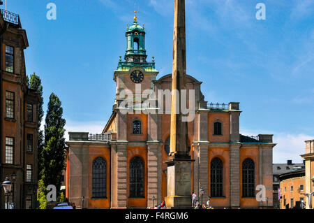 Suède Stockholm Storkyrkan la cathédrale du 13ème siècle à Gamla Stan Banque D'Images