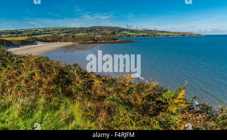 Lligwy Dulas plage entre et ans Traeth (ORA) , Isle of Anglesey, au nord du Pays de Galles, Royaume-Uni. Prise le 14 octobre 2015. Banque D'Images