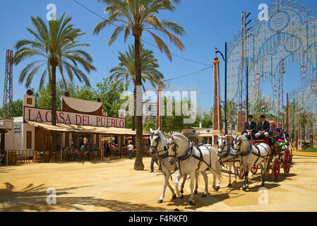 Andalousie, Espagne, Europe, à l'extérieur, jour, Jerez de la Frontera, Costa de la Luz, Feria del Caballo, tradition, traditionnel, cultur Banque D'Images