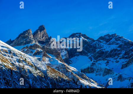 Allgäu, Alpes, Bavaria, montagnes, montagnes, paysage de montagne, l'Allemagne, l'Einödsbach, Europe, montagnes, main ridge, Hochfrot Banque D'Images