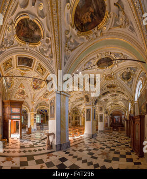 La Suisse, l'Europe, de Locarno, Tessin, Santuario, Madonna del Sasso, Lago Maggiore, église, monastère, de l'intérieur, Banque D'Images