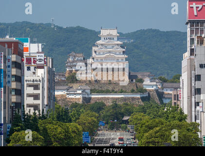 Le Japon, province de Hyogo, Himeji City, Himeji-jo, Shirazaki Banque D'Images