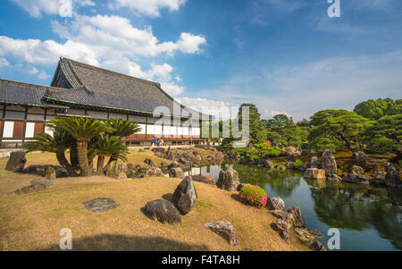 Le Japon, la ville de Kyoto, Château de Nijō, Palais Ninomaru, jardins Banque D'Images