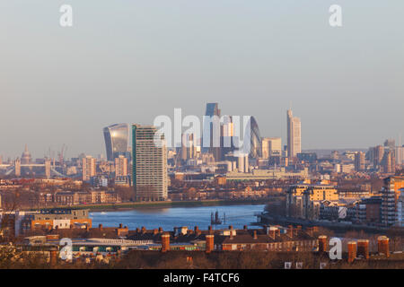 L'Angleterre, Londres, Greenwich, vue de ville de Londres à partir de Greenwich Banque D'Images