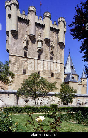 Tour de Jean II. L'Alcazar. Segovia. L'Espagne. L'Europe Banque D'Images