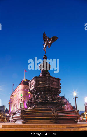 L'Angleterre, Londres, Piccadilly Circus, Eros Statue Banque D'Images