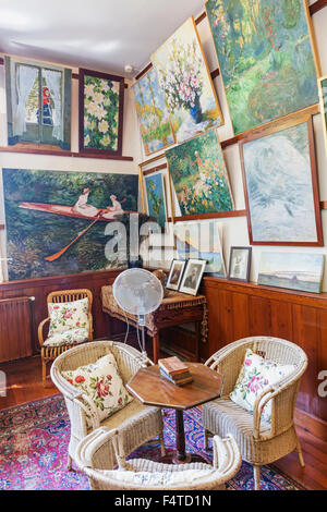 France, Normandie, Giverny, le jardin de Monet, Monet's House, Chambre Studio Banque D'Images