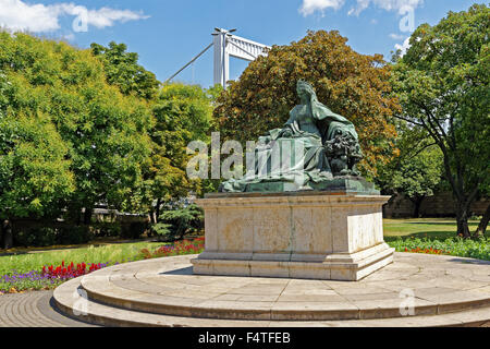 Statue, la reine Elizabeth, Erzsebet kiralyne, en 1837-1898 Banque D'Images