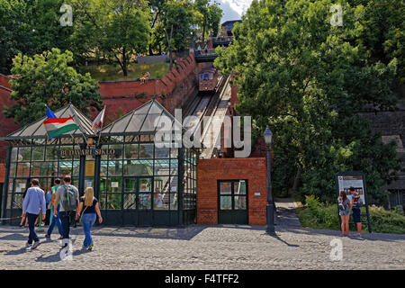 Mont Buda, chemins de câble, station, Budavari Siklo Banque D'Images